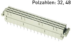 Female multipoint connectors straight solder pins