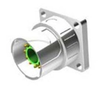 Female panel mount connectors with square flange 21.6 mm