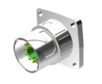 Female panel mount connectors with square flange 25.7 mm