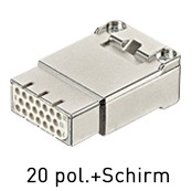 Han® Shielded HMC Modul 20 pol.(with D-Sub contacts) - Female