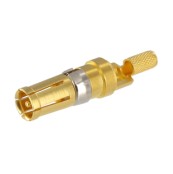 Hermaphroditic coaxial contact female straight 50 Ohm
