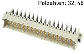 Male multipoint connectors angled solder pins