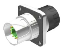 Male rear panel mount connectors with square flange 25.8 mm