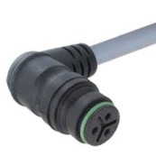 Overmolded cables with female angles connectors