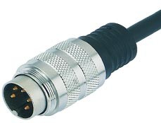 Overmolded cables with male connectors