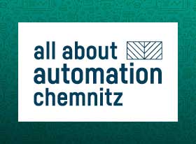 Logo der Messe all about automation in Chemnitz