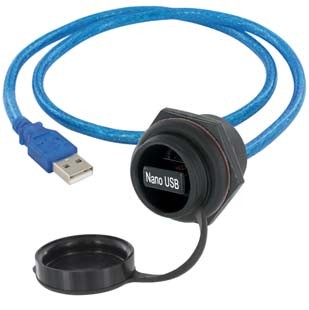 EVG USB-A 2.0 BUCHSE-M30 0,5m VERB.-LTG. DATASAFE