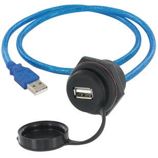 EVG USB-A 2.0 BUCHSE-M30 1,0m VERBINDUNGSLTG.