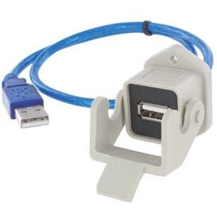 EVG USB-A 2.0 BUCHSE HAN 3A GR 1,0m VERB.-LTG.