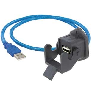 EVG USB-A 2.0 BUCHSE HAN 3A SW 0,5m VERB.-LTG.