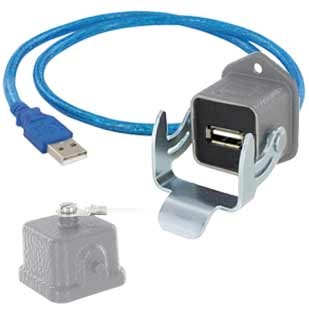 EVG USB-A 2.0 HAN 3A GR 0,5m MET. VERB.-LTG. M. KAPPE