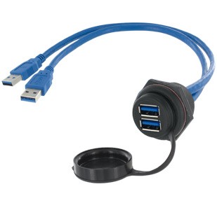 EVG USB-A 3.0 M30 0,5m DOPPELSTOCK