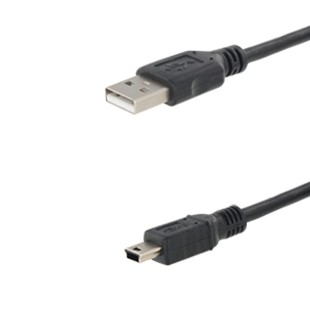 EVG USB 2.0-ANSCHLUSSKABEL SCHWARZ 0,5m USB A-MINI B
