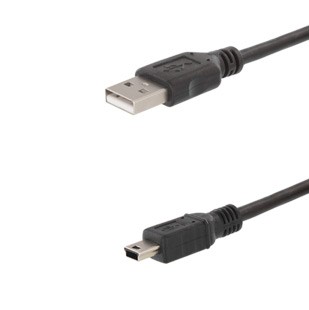 EVG USB 2.0-ANSCHLUSSKABEL SCHWARZ 1,5m USB A-MINI B