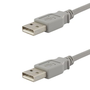 EVG USB 2.0 KABEL A-A 1,0m GRAU UMSPRITZT