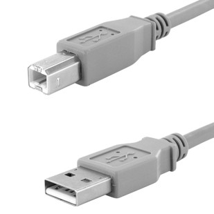 EVG USB 2.0 KABEL A-B 0,5m GRAU UMSPRITZT