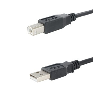 EVG USB 2.0 KABEL A-B 1,5m SCHWARZ UMSPRITZT