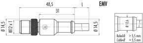 binder M12-A LEITUNG 10m PUR 8x0,25 KABELSTECKER