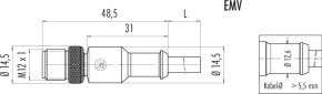 binder M12-A LEITUNG 1m PUR 5x0,25 KABELSTECKER